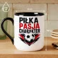 Kubek Z Nadrukiem Dla Piłkarza Prezent Dla Mężczyzny: Piłka, Pasja, Charakter Kubek Z Nadrukiem Dla Piłkarza Prezent Dla Mężczyzny: Piłka, Pasja, Charakter