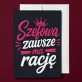 Kartka z Życzeniami Dla Szefowej Dla Kobiety: Szyk I Autorytet