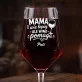 Mega Kieliszek Do Wina z Grawerem Dla Mamy Prezent Na Dzień Mamy Dla Kobiety: Mama Wie Lepiej - Ale
