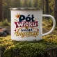 Kubek Emaliowany Na Złote Gody Prezent Dla Kobiety: Chibi Złota Energia Kubek Emaliowany Na Złote Gody Prezent Dla Kobiety: Chibi Złota Energia