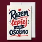 Kartka z Życzeniami Na Rocznicę Związku Na Walentynki Dla Pary: Typograficzna Miłość Kartka z Życzeniami Na Rocznicę Związku Na Walentynki Dla Pary: Typograficzna Miłość