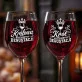 Dwa Kieliszki Do Wina Dla Pary Prezent Dla Pary: Królowa I Król