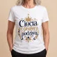 Koszulka Damska Biała Dla Cioci Prezent Dla Kobiety: Monogramowa Elegancja
