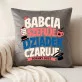 Poduszka Dekoracyjna Na Dzień Babci i Dziadka Prezent Dla Babci i Dziadka Pary: Babcia Szefuje,