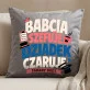 Poduszka Dekoracyjna Na Dzień Babci i Dziadka Prezent Dla Babci i Dziadka Pary: Babcia Szefuje,