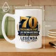 Kubek Z Nadrukiem Na 70 Urodziny Prezent Dla Mężczyzny: Legenda 70 Lat Kubek Z Nadrukiem Na 70 Urodziny Prezent Dla Mężczyzny: Legenda 70 Lat