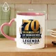 Kubek Z Nadrukiem Na 70 Urodziny Prezent Dla Mężczyzny: Legenda 70 Lat Kubek Z Nadrukiem Na 70 Urodziny Prezent Dla Mężczyzny: Legenda 70 Lat