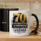 Kubek Z Nadrukiem Na 70 Urodziny Prezent Dla Mężczyzny: Legenda 70 Lat Kubek Z Nadrukiem Na 70 Urodziny Prezent Dla Mężczyzny: Legenda 70 Lat