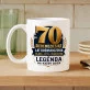 Kubek Z Nadrukiem Na 70 Urodziny Prezent Dla Mężczyzny: Legenda 70 Lat Kubek Z Nadrukiem Na 70 Urodziny Prezent Dla Mężczyzny: Legenda 70 Lat