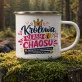 Kubek Emaliowany Na Dzień Nauczyciela Prezent Dla Nauczyciela Kobiety: Królowa Klasowego Chaosu Kubek Emaliowany Na Dzień Nauczyciela Prezent Dla Nauczyciela Kobiety: Królowa Klasowego Chaosu