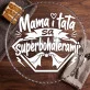 Patera Na Ciasto Dla Mamy i Taty Prezent Dla Pary: Rodzinni Superbohaterowie Patera Na Ciasto Dla Mamy i Taty Prezent Dla Pary: Rodzinni Superbohaterowie