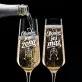 Dwa Kieliszki Do Szampana Na Ślub Prezent Dla Pary Młodej Pary: Oficjalnie Mąż I Żona Dwa Kieliszki Do Szampana Na Ślub Prezent Dla Pary Młodej Pary: Oficjalnie Mąż I Żona