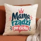 Poduszka Dekoracyjna Na Dzień Mamy Prezent Dla Mamy Kobiety: Cicha Królowa Domu Poduszka Dekoracyjna Na Dzień Mamy Prezent Dla Mamy Kobiety: Cicha Królowa Domu