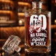 Karafka Do Whisky z Grawerem Na 60 Urodziny Prezent: 60 Na Karku, Ogień W Szkle