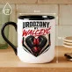 Kubek Z Nadrukiem Dla Boksera Prezent Dla Mężczyzny: Urodzony By Walczyć Kubek Z Nadrukiem Dla Boksera Prezent Dla Mężczyzny: Urodzony By Walczyć