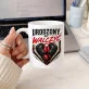 Kubek Z Nadrukiem Dla Boksera Prezent Dla Mężczyzny: Urodzony By Walczyć Kubek Z Nadrukiem Dla Boksera Prezent Dla Mężczyzny: Urodzony By Walczyć