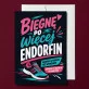 Kartka z Życzeniami Dla Biegaczki Dla Kobiety: Endorfinowa Radość Kartka z Życzeniami Dla Biegaczki Dla Kobiety: Endorfinowa Radość