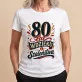 Koszulka Damska Biała Na 80 Prezent Dla Kobiety: Retro Elegancja