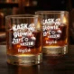 Szklanki Do Whisky z Grawerem Na Barbórkę Prezent Dla Górnika Mężczyzny: Kask Na Głowie, Żart W Szklanki Do Whisky z Grawerem Na Barbórkę Prezent Dla Górnika Mężczyzny: Kask Na Głowie, Żart W