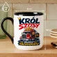 Kubek Z Nadrukiem Dla Kierowcy Ciężarówki Prezent Dla Mężczyzny: Król Szosy Kubek Z Nadrukiem Dla Kierowcy Ciężarówki Prezent Dla Mężczyzny: Król Szosy