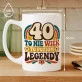 Kubek Z Nadrukiem Dla 40 Latka Prezent Na 40 Urodziny Dla Mężczyzny: 40 To Poziom Legendy Retro Kubek Z Nadrukiem Dla 40 Latka Prezent Na 40 Urodziny Dla Mężczyzny: 40 To Poziom Legendy Retro