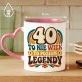 Kubek Z Nadrukiem Dla 40 Latka Prezent Na 40 Urodziny Dla Mężczyzny: 40 To Poziom Legendy Retro Kubek Z Nadrukiem Dla 40 Latka Prezent Na 40 Urodziny Dla Mężczyzny: 40 To Poziom Legendy Retro
