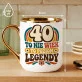 Kubek Z Nadrukiem Dla 40 Latka Prezent Na 40 Urodziny Dla Mężczyzny: 40 To Poziom Legendy Retro Kubek Z Nadrukiem Dla 40 Latka Prezent Na 40 Urodziny Dla Mężczyzny: 40 To Poziom Legendy Retro