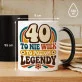 Kubek Z Nadrukiem Dla 40 Latka Prezent Na 40 Urodziny Dla Mężczyzny: 40 To Poziom Legendy Retro Kubek Z Nadrukiem Dla 40 Latka Prezent Na 40 Urodziny Dla Mężczyzny: 40 To Poziom Legendy Retro