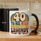 Kubek Z Nadrukiem Dla 40 Latka Prezent Na 40 Urodziny Dla Mężczyzny: 40 To Poziom Legendy Retro Kubek Z Nadrukiem Dla 40 Latka Prezent Na 40 Urodziny Dla Mężczyzny: 40 To Poziom Legendy Retro