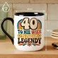 Kubek Z Nadrukiem Dla 40 Latka Prezent Na 40 Urodziny Dla Mężczyzny: 40 To Poziom Legendy Retro Kubek Z Nadrukiem Dla 40 Latka Prezent Na 40 Urodziny Dla Mężczyzny: 40 To Poziom Legendy Retro