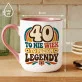 Kubek Z Nadrukiem Dla 40 Latka Prezent Na 40 Urodziny Dla Mężczyzny: 40 To Poziom Legendy Retro Kubek Z Nadrukiem Dla 40 Latka Prezent Na 40 Urodziny Dla Mężczyzny: 40 To Poziom Legendy Retro