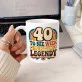 Kubek Z Nadrukiem Dla 40 Latka Prezent Na 40 Urodziny Dla Mężczyzny: 40 To Poziom Legendy Retro Kubek Z Nadrukiem Dla 40 Latka Prezent Na 40 Urodziny Dla Mężczyzny: 40 To Poziom Legendy Retro