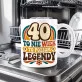 Kubek Z Nadrukiem Dla 40 Latka Prezent Na 40 Urodziny Dla Mężczyzny: 40 To Poziom Legendy Retro Kubek Z Nadrukiem Dla 40 Latka Prezent Na 40 Urodziny Dla Mężczyzny: 40 To Poziom Legendy Retro
