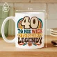 Kubek Z Nadrukiem Dla 40 Latka Prezent Na 40 Urodziny Dla Mężczyzny: 40 To Poziom Legendy Retro Kubek Z Nadrukiem Dla 40 Latka Prezent Na 40 Urodziny Dla Mężczyzny: 40 To Poziom Legendy Retro