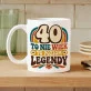 Kubek Z Nadrukiem Dla 40 Latka Prezent Na 40 Urodziny Dla Mężczyzny: 40 To Poziom Legendy Retro Kubek Z Nadrukiem Dla 40 Latka Prezent Na 40 Urodziny Dla Mężczyzny: 40 To Poziom Legendy Retro
