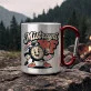 Kubek Metalowy z Karabińczykiem Dla Nauczycielki Wf Prezent Na Dzień Nauczyciela Dla Kobiety: Retro Sportowa Maskotka Kubek Metalowy z Karabińczykiem Dla Nauczycielki Wf Prezent Na Dzień Nauczyciela Dla Kobiety: Retro Sportowa Maskotka