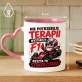 Kubek Z Nadrukiem Dla Fana F1 Prezent Dla Mężczyzny: F1 Zamiast Terapii Kubek Z Nadrukiem Dla Fana F1 Prezent Dla Mężczyzny: F1 Zamiast Terapii