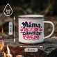 Kubek Emaliowany Na Dzień Mamy Prezent Dla Mamy Kobiety: Mama Z Humorem Kubek Emaliowany Na Dzień Mamy Prezent Dla Mamy Kobiety: Mama Z Humorem