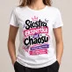Koszulka Damska Biała Dla Siostry Prezent Dla Kobiety: Siostrzana Dawka Humoru