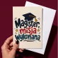 Kartka z Życzeniami Na Obronę Magistra Dla Mężczyzny: Akademicki Humor