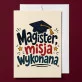 Kartka z Życzeniami Na Obronę Magistra Dla Mężczyzny: Akademicki Humor