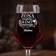 Mega Kieliszek Do Wina z Grawerem Dla Żony Prezent Na Rocznicę Ślubu Dla Kobiety: Żona Rządzi Wino Pomaga