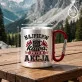 Kubek Metalowy z Karabińczykiem Dla Strażaka Prezent Dla Mężczyzny: Poranna Gotowość Kubek Metalowy z Karabińczykiem Dla Strażaka Prezent Dla Mężczyzny: Poranna Gotowość