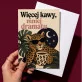 Kartka z Życzeniami Na Nowy Rok Dla Kobiety: Kawowy Kot Kartka z Życzeniami Na Nowy Rok Dla Kobiety: Kawowy Kot