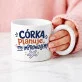 Kubek Z Okrągłym Uchem Dla Córki Prezent Dla Kobiety: Córka I Codzienny Chaos Kubek Z Okrągłym Uchem Dla Córki Prezent Dla Kobiety: Córka I Codzienny Chaos