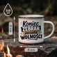 Kubek Emaliowany Na Odejście Z Pracy Prezent Dla Kobiety: Początek Wolności Kubek Emaliowany Na Odejście Z Pracy Prezent Dla Kobiety: Początek Wolności