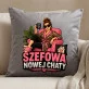 Poduszka Dekoracyjna Na Parapetówkę Prezent Dla Kobiety: Szefowa Nowej Chaty Poduszka Dekoracyjna Na Parapetówkę Prezent Dla Kobiety: Szefowa Nowej Chaty