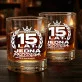 Szklanka Do Whisky Na 15 Rocznicę Ślubu Prezent Dla Mężczyzny: 15 Lat. Jedna Szklanka Do Whisky Na 15 Rocznicę Ślubu Prezent Dla Mężczyzny: 15 Lat. Jedna