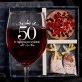 Zestaw Prezenowy Z Kieliszkiem Do Wina Na 50: Po 50 Elegancja Zestaw Prezenowy Z Kieliszkiem Do Wina Na 50: Po 50 Elegancja