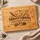 Deska Do Krojenia Na Dzień Babci i Dziadka Prezent Dla Babci i Dziadka Pary: Herb Domowej Kuchni